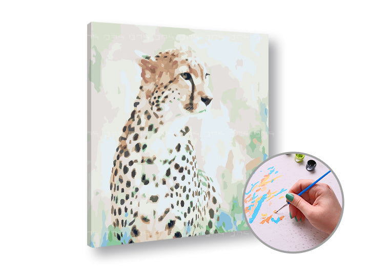 Malování podle čísel - Gepard na lovu – na rámu