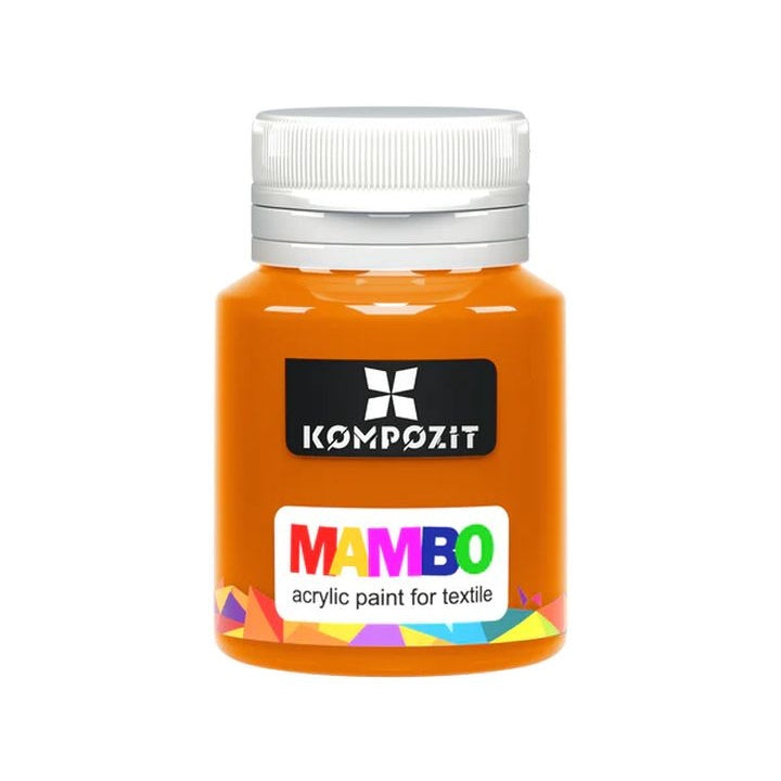 MAMBO Akrylová barva na textil a kůži 20 ml – 05 Oranžová