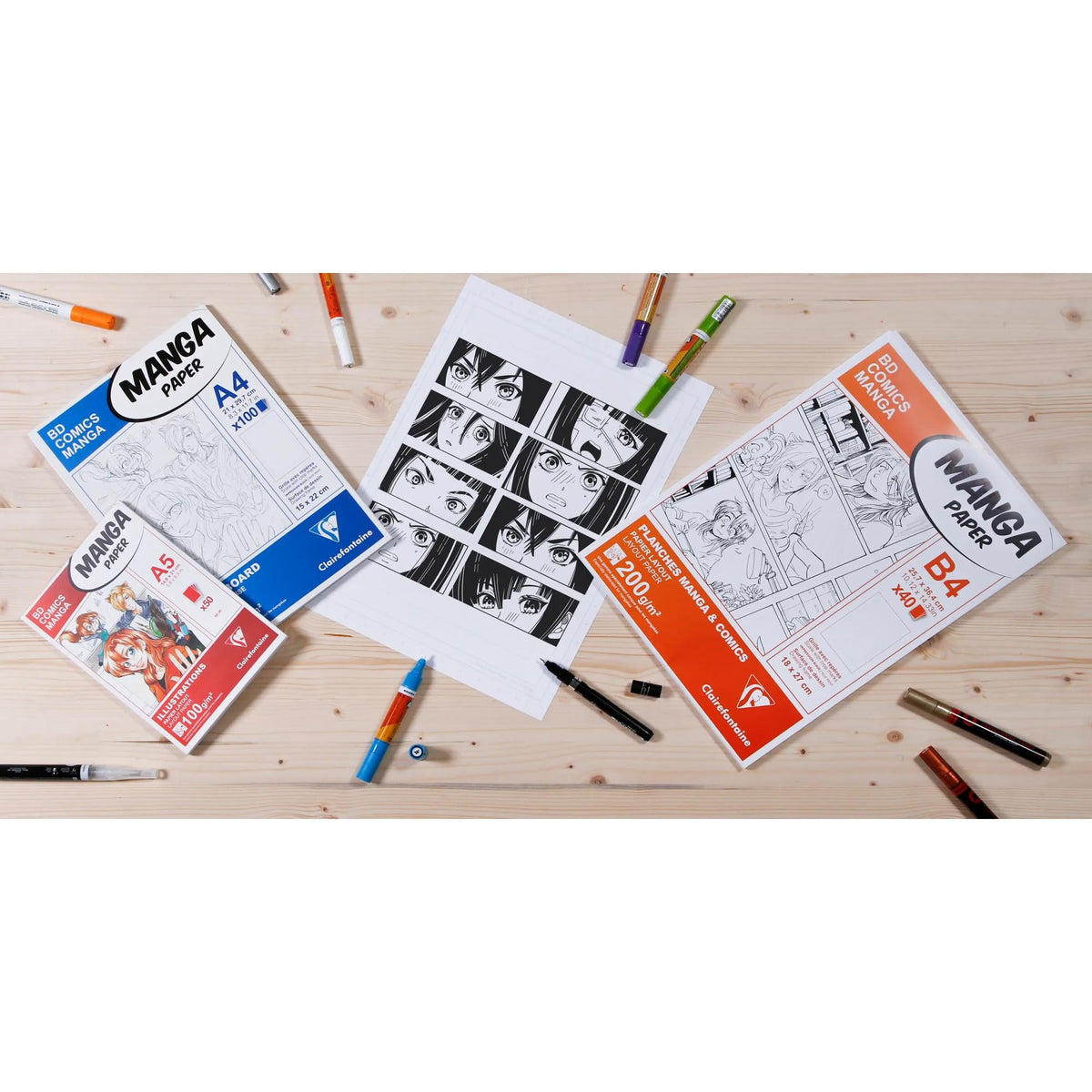 Manga Layout blok Clairefontaine 100 g/m² A5 – A3 - 50 listů