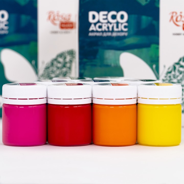 Matná akrylová farba na dekorácie, 9x20ml ROSA TALENT