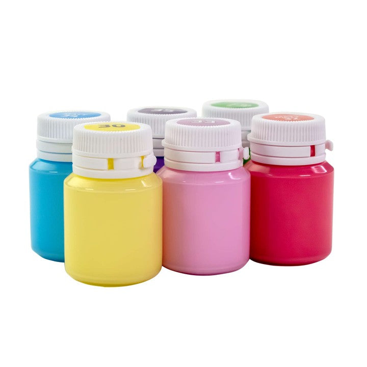 Matná akrylová farba na dekorácie, pastelové farby, 6x20ml ROSA TALENT