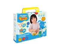 Měkká přírodní plastelína Jovi My First 4 x 38 g + 3 dřevěná razítka Emotions