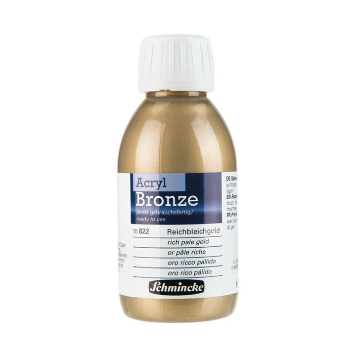 Metalický bronz Acryl-Bronze Schmincke 150 ml – 822 svetlozlatá sýta