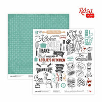 Scrapbookingové papíry 30,48 x 30,48 cm Kniha receptů – No. 7