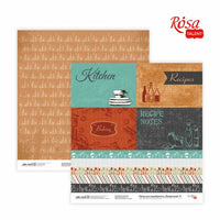 Scrapbookingové papíry 30,48 x 30,48 cm Kniha receptů – No. 8