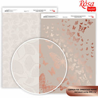 Scrapbookingové papíry Butterflies A4 – copper butterflies