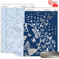 Scrapbookingové papíry Butterflies A4 – silver butterflies