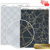 Scrapbookingové papíry Polygon A4 – gold polygon
