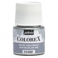 Pebeo Colorex tekutý akvarel 45 ml – Stříbrná