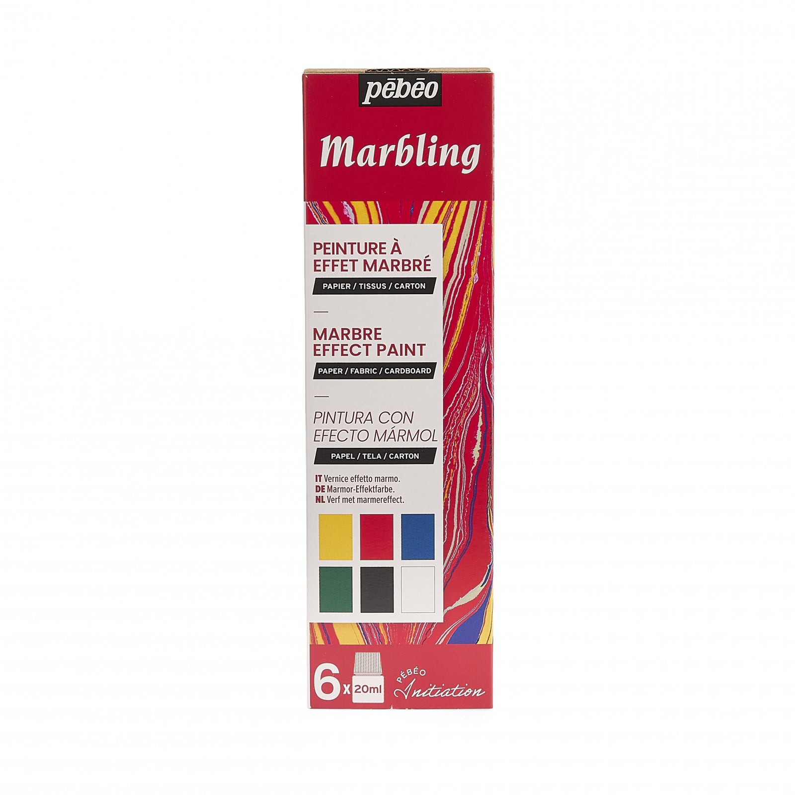 Pebeo Marbling sada mramorovacích barev 6 x 20 ml