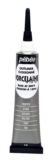 Pebeo Porcelaine 150 reliéfní kontura na porcelán 20 ml – Cínová