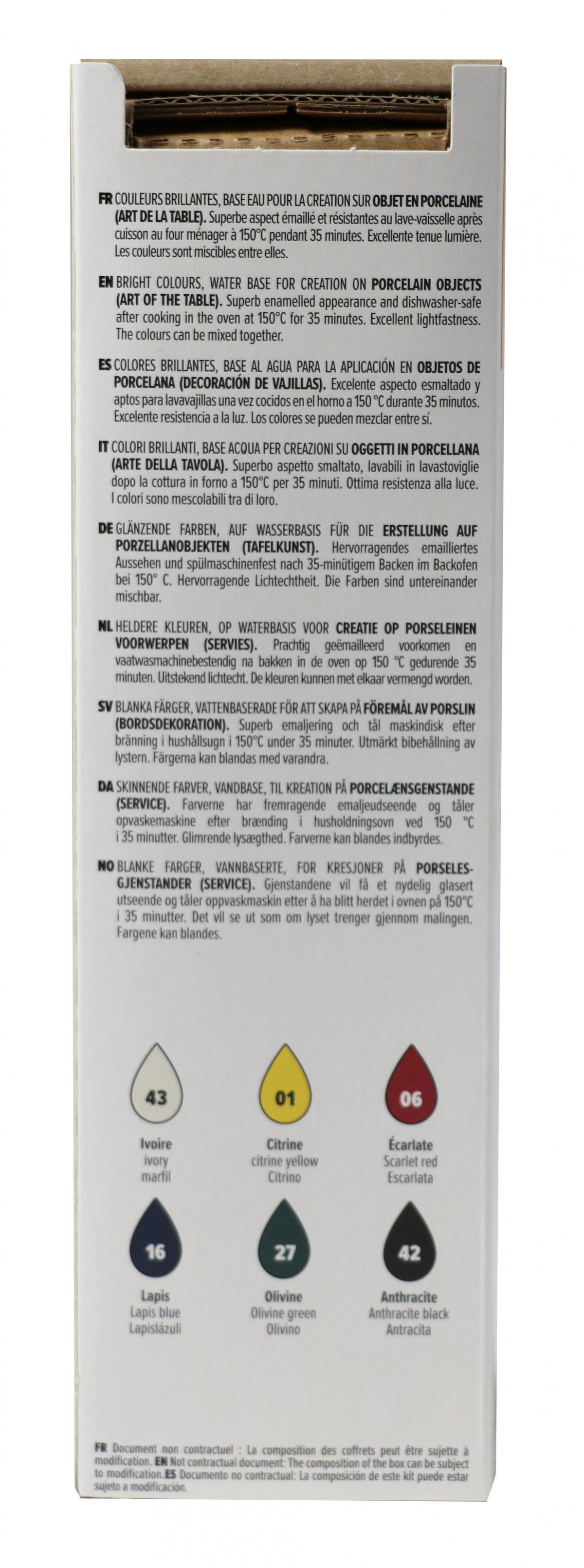 PEBEO Porcelaine 150 sada barev na porcelán 6 x 20 ml