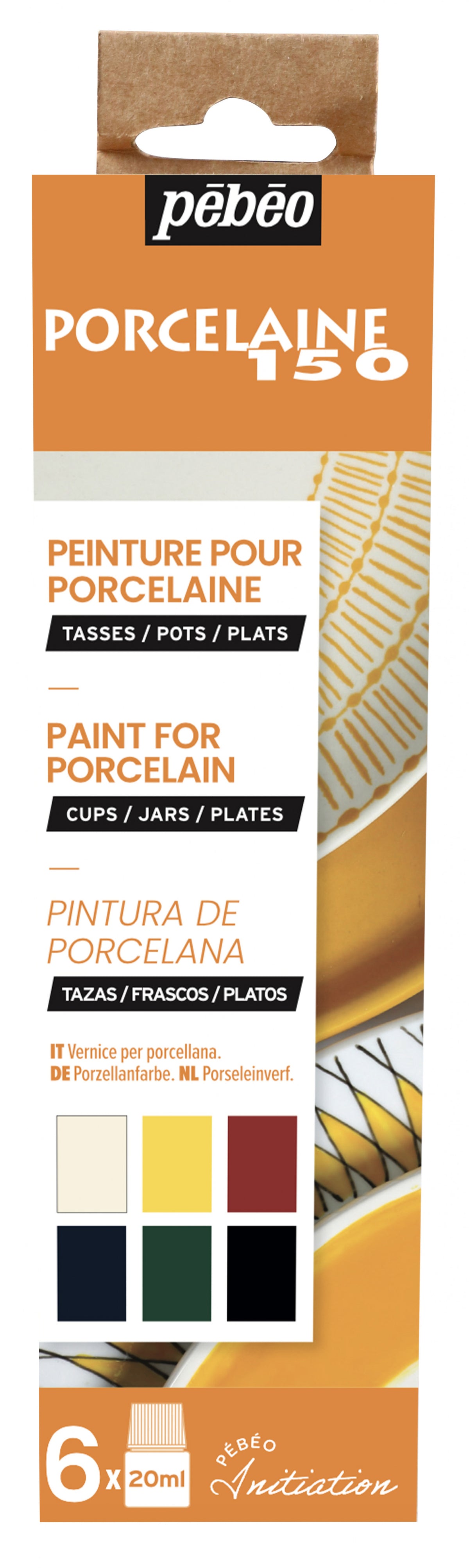 PEBEO Porcelaine 150 sada barev na porcelán 6 x 20 ml