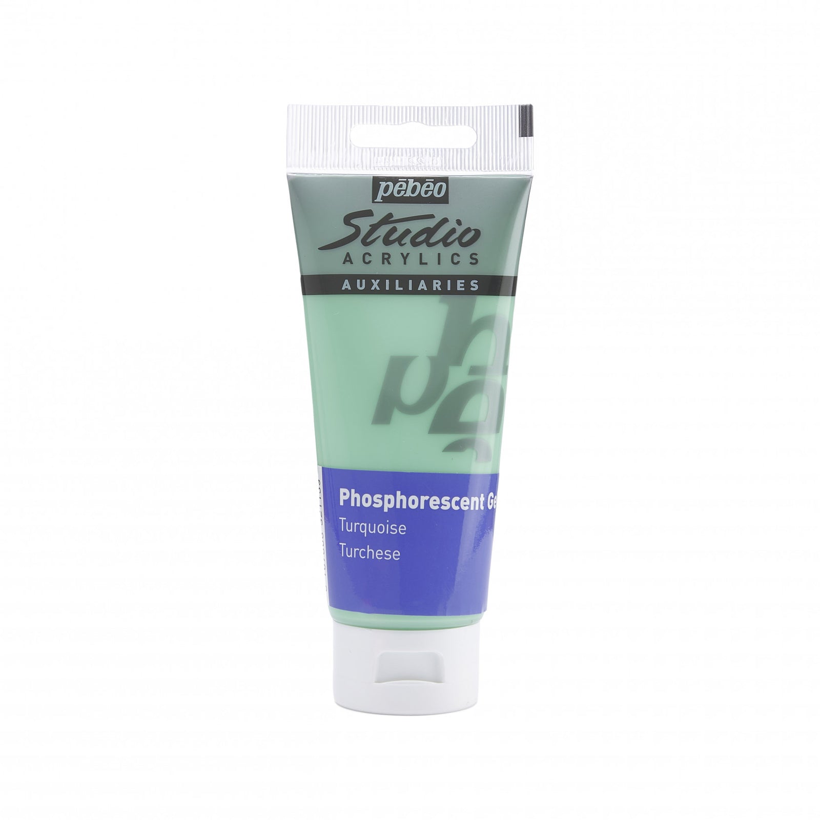 Pebeo Studio akrylový gel 100 ml Phosphorescent Turquoise