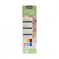 Pebeo Vitrea 160 sada barev na sklo 6 x 20 ml