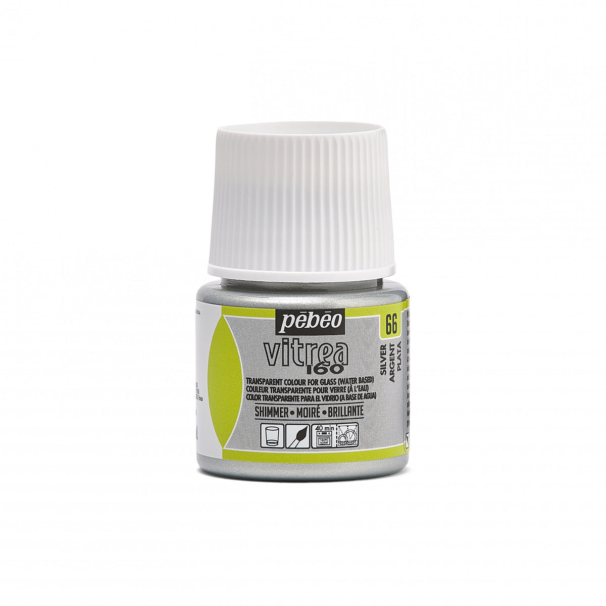 Pebeo Vitrea 160 vitrážová barva na sklo 45 ml Shimmer Silver