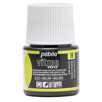 Vitrážová barva na sklo Pebeo Vitrea 160 lesklá 45 ml – Inkoustově černá