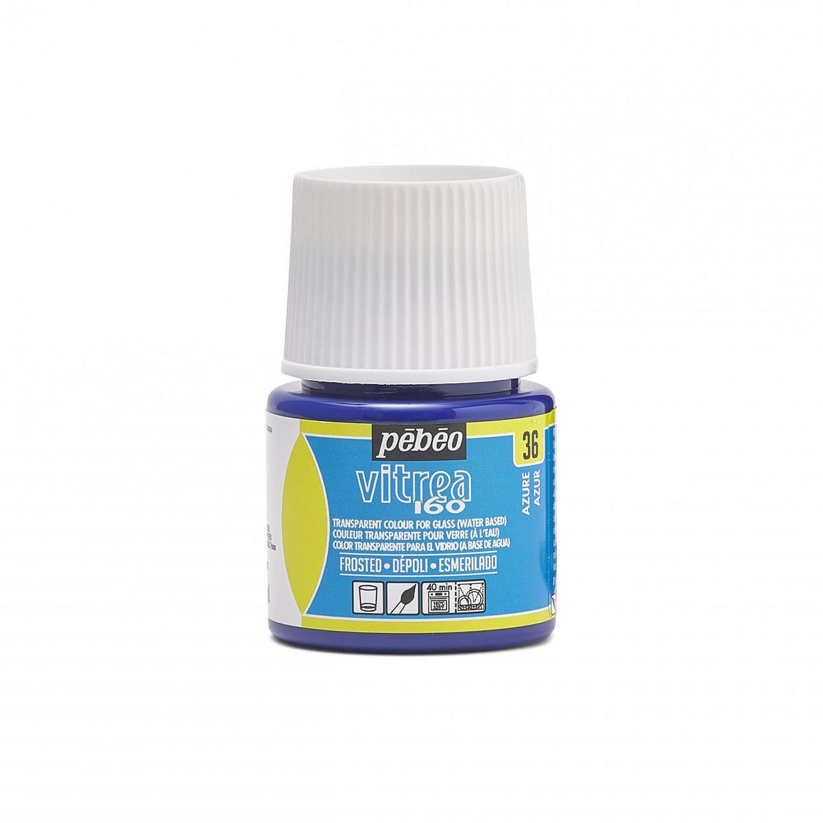Pebeo Vitrea 160 vitrážová barva na sklo 45 ml – Azurová