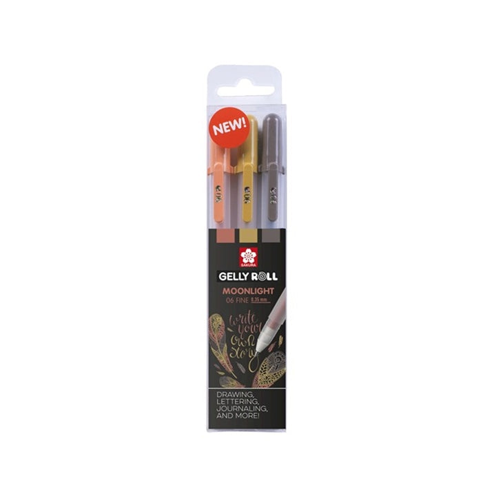Gelová pera Sakura Gelly Roll MOONLIGHT - 3 ks – nature