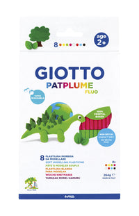 Plastelína GIOTTO Patplume neonové barvy 8 x 33 g