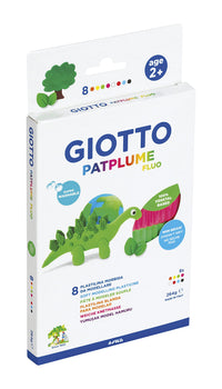 Plastelína GIOTTO Patplume neonové barvy 8 x 33 g