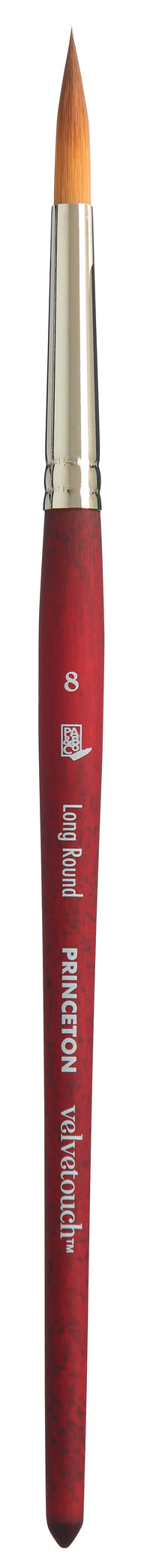 PRINCETON Velvetouch univerzální kulatý štětec Long Round s krátkou násadkou – 8