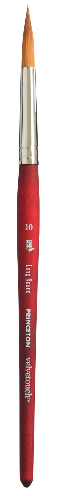 PRINCETON Velvetouch univerzální kulatý štětec Long Round s krátkou násadkou – 10