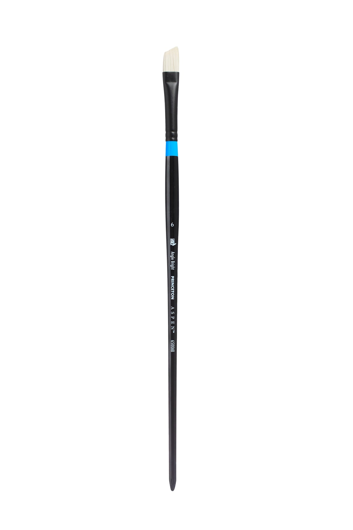 Šikmý umělecký štětec PRINCETON Aspen Angle Bright s dlouhou násadkou – 6
