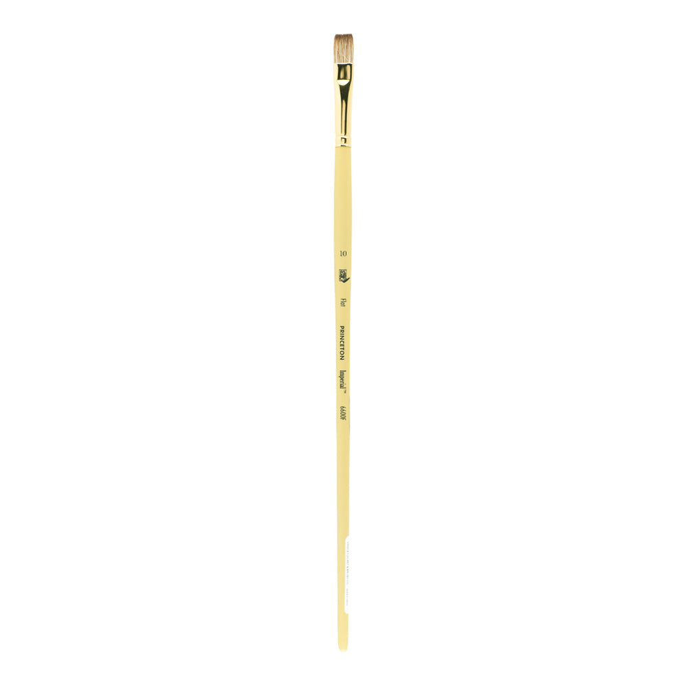 Plochý štětec na olej PRINCETON Imperial Synthetic Mongoose s dlouhou násadou – 10