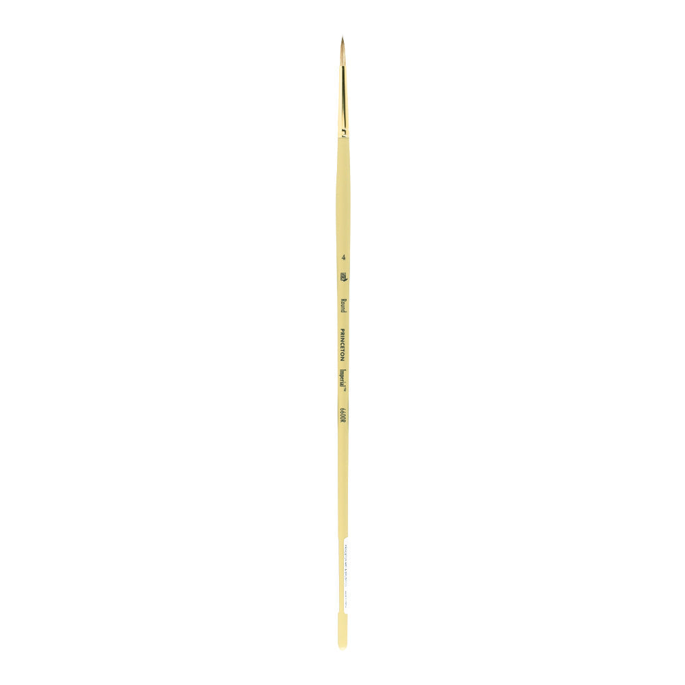 Kulatý olejový štětec PRINCETON Imperial syntetický mongoose s dlouhou násadou – 4