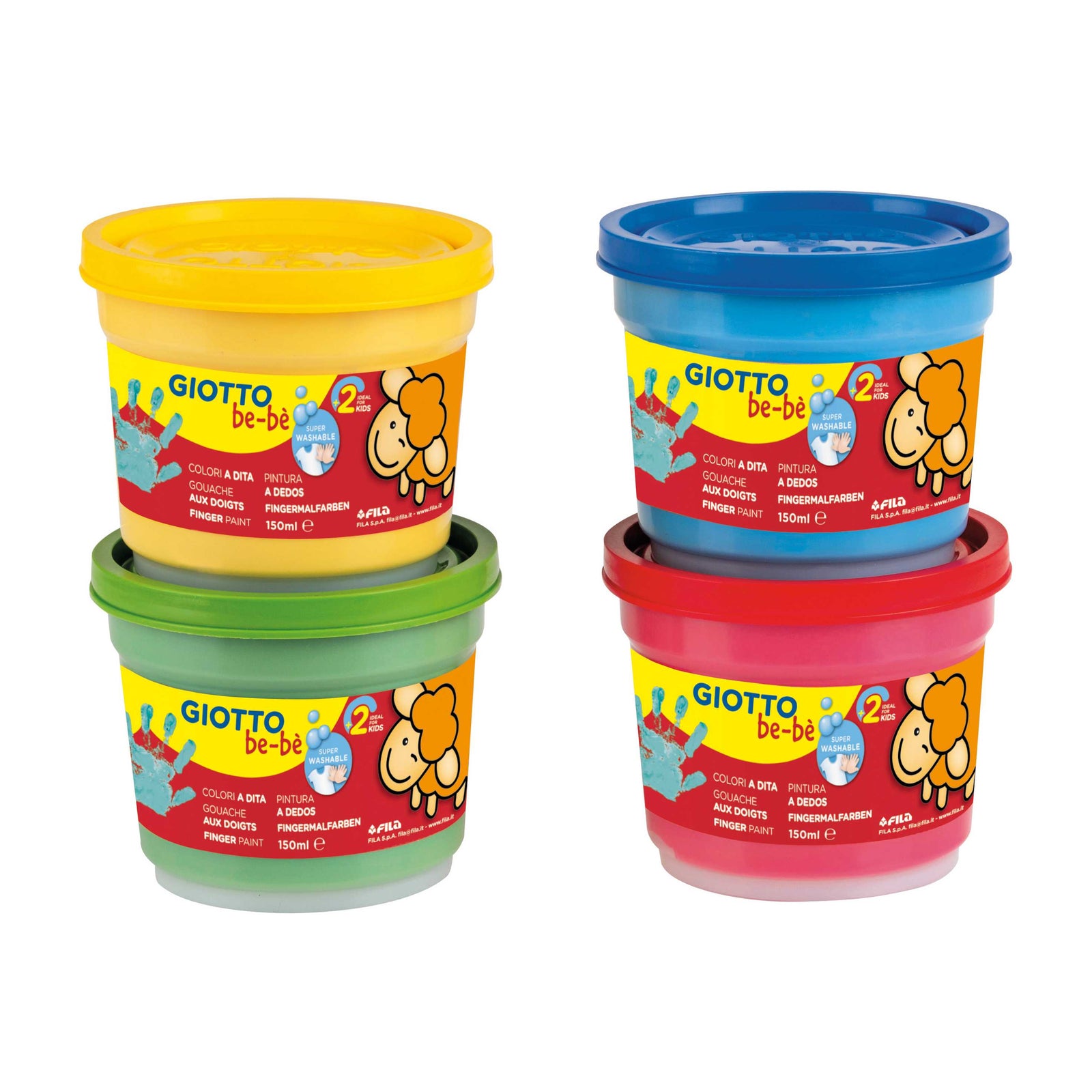 Prstové barvy GIOTTO be-bè 4 x 150 ml