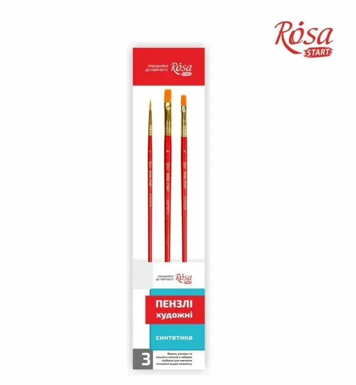 ROSA Start 5 sada univerzálních štětců 3 ks (velikosti 2, 8, 10)