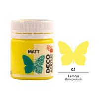 Akryl na dekorace, MATT, 20 ml, ROSA TALENT – Lemon mat