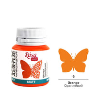 Akryl na dekorace, MATT, 20 ml, ROSA TALENT – Orange mat