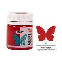 Akryl na dekorace, MATT, 20 ml, ROSA TALENT – Red Deep mat