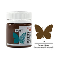 Akryl na dekorace, MATT, 20 ml, ROSA TALENT – Brown Deep mat