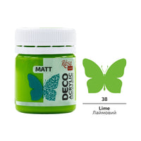 Akryl na dekorace, MATT, 20 ml, ROSA TALENT – Lime mat