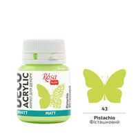 Akryl na dekorace, MATT, 20 ml, ROSA TALENT – Pistachio mat