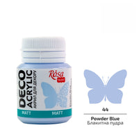 Akryl na dekorace, MATT, 20 ml, ROSA TALENT – Powder Blue mat