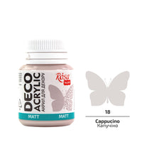 Akryl na dekorace, MATT, 20 ml, ROSA TALENT – Cappuccino mat