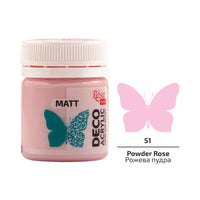 Akryl na dekorace, MATT, 20 ml, ROSA TALENT – Powder Rose mat