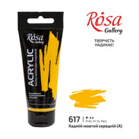 Akrylová barva, 60 ml, ROSA Gallery – Cadmium Yellow Medium