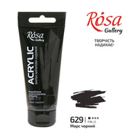 Akrylová barva, 60 ml, ROSA Gallery – Mars Black
