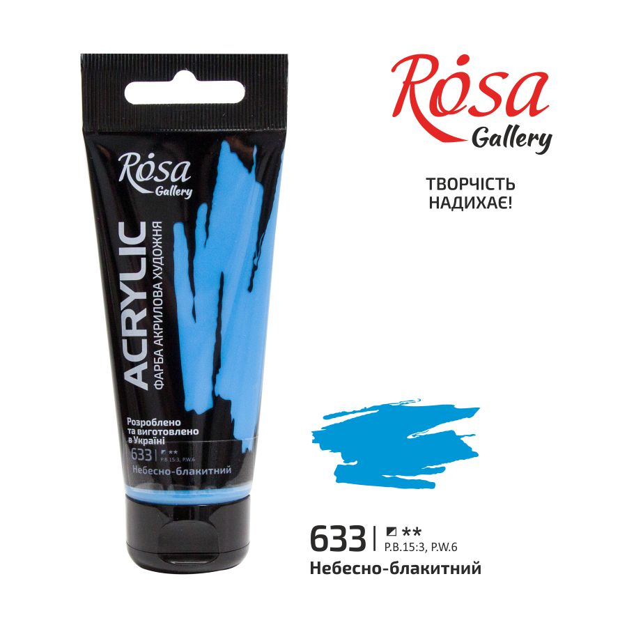 Akrylová barva, 60 ml, ROSA Gallery – Sky-blue
