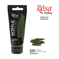 Akrylová barva, 60 ml, ROSA Gallery – Olive Green