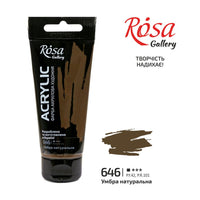 Akrylová barva, 60 ml, ROSA Gallery – Raw Umber