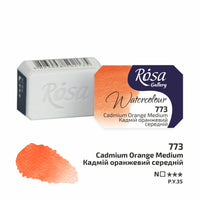 Akvarelové barvy Rosa Gallery pánvička 2.5 ml – Cadmium Orange Medium panvička