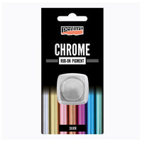 Rub-on chromový prášek Pentart 0.5 g - stříbrná