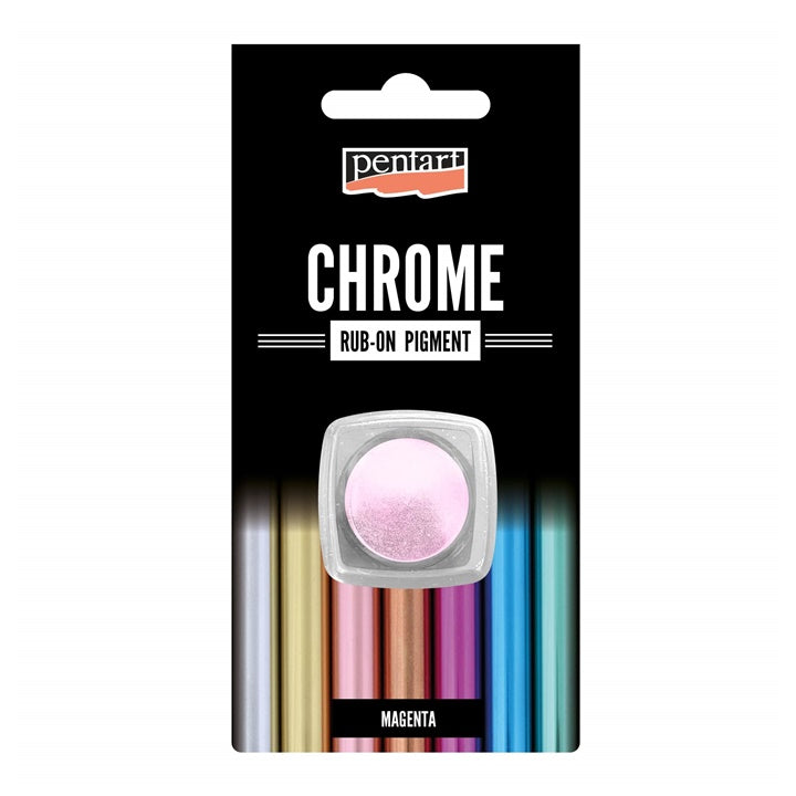 Rub-on chromový prášek Pentart 0.5 g – magenta