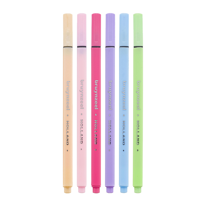 Sada popisovačů Bruynzeel Fineliner pastelové – 6 ks / 0,4 mm